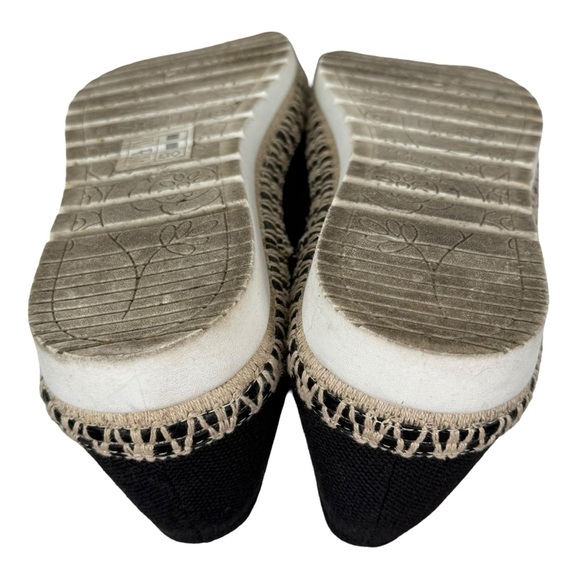 BOBS from Skechers Memory Foam Black Canvas Espadrille Flats – Women’s Size 8 - Picture 9 of 10